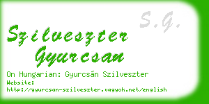 szilveszter gyurcsan business card