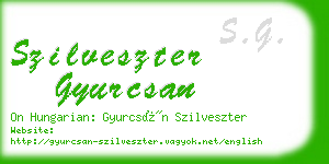 szilveszter gyurcsan business card